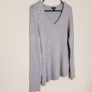 NWOT! KNIT LONG SLEEVED GRAY TOP BY GEORGE